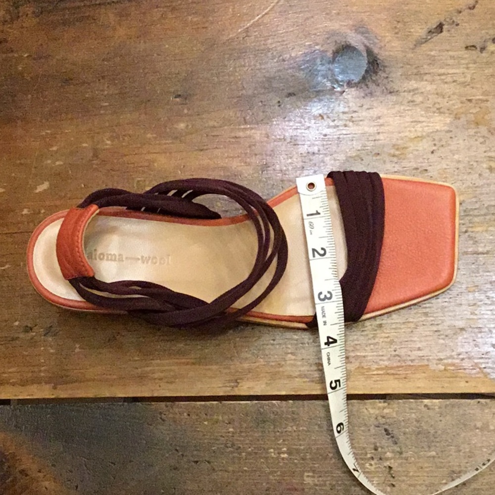 Paloma Wool coral plum wood block lunes sandals *size 38/ 8 *mint condition - Picture 8 of 9